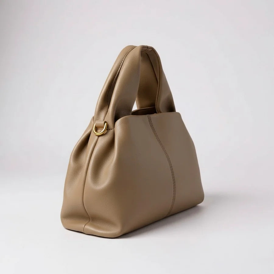Soft Nappa Dual Handle Convertible Mini Tote Crossbody Bag